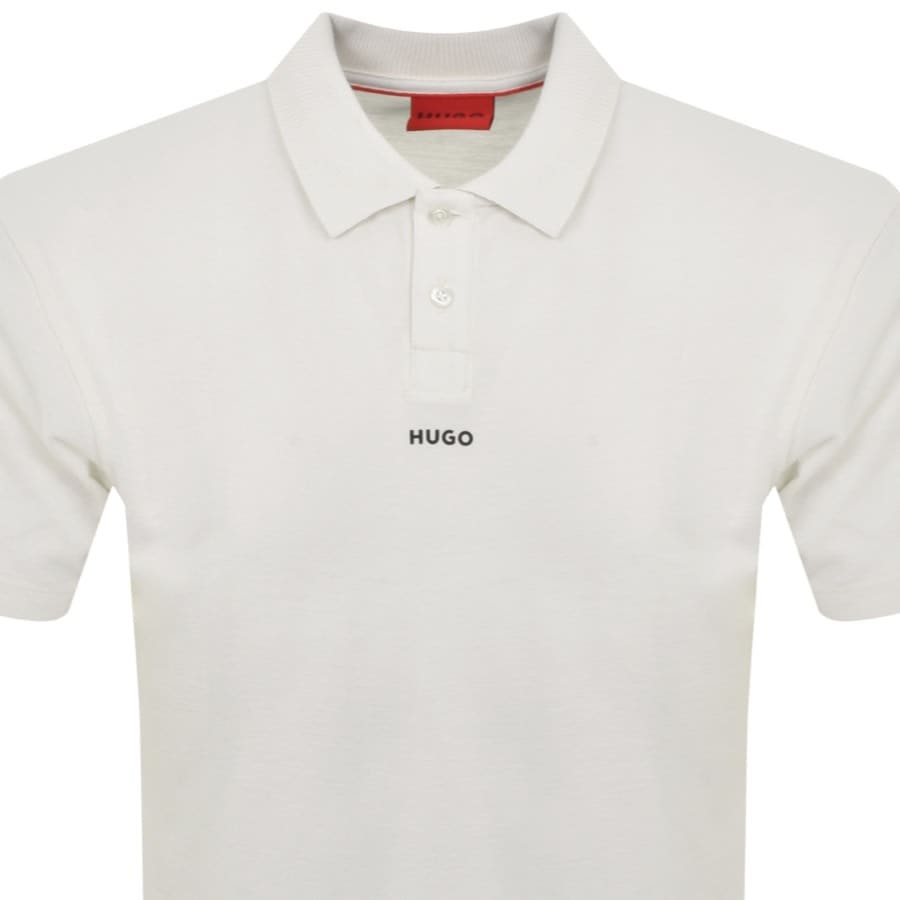 HUGO Dangula Polo T Shirt Off White